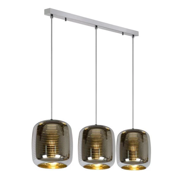 Lucide ERYN - Pendant light - 3xE27 - Chrome - detail 3